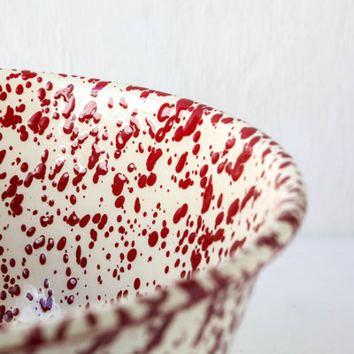 Splatter Enamel Large Salad Bowl
