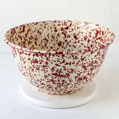 Splatter Enamel Large Salad Bowl