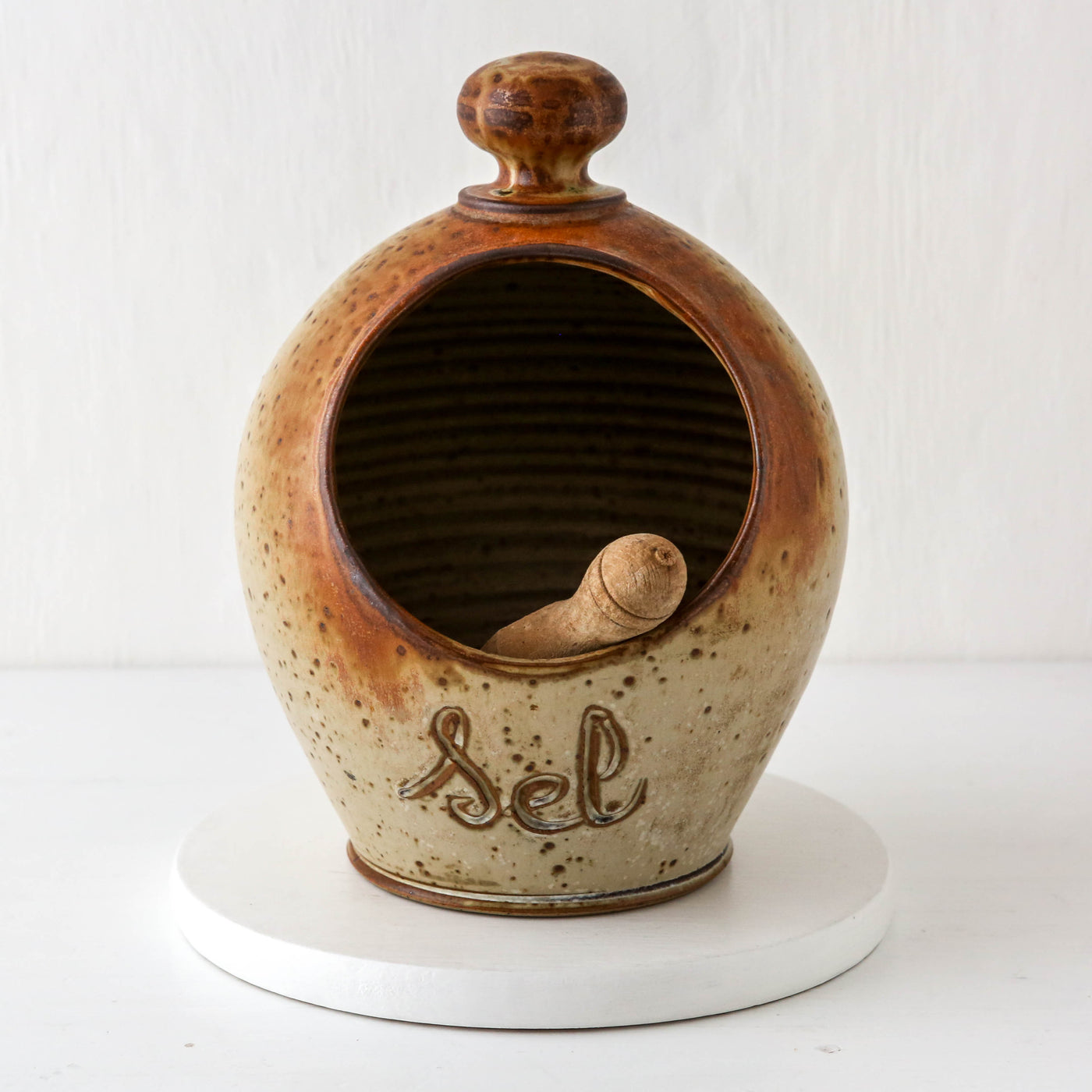 Vintage Studio Pottery Salt 'Sel' Pig