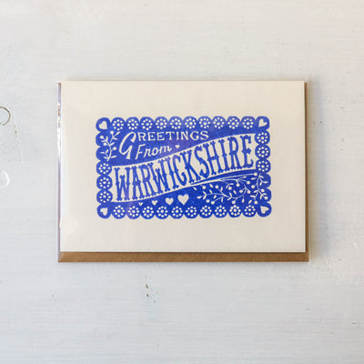 Greetings From Warwickshire Card