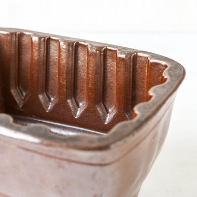 Vintage Stoneware Jelly Mould - Plant Design