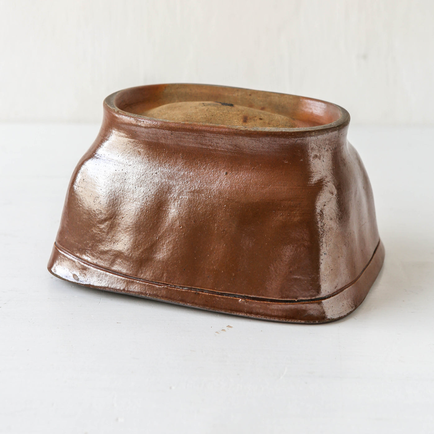 Vintage Stoneware Jelly Mould - Plant Design