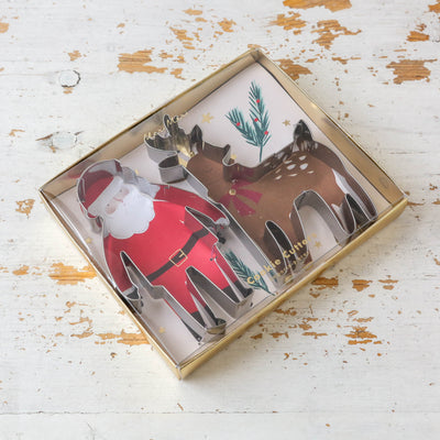 Santa & Reindeer Festive Cookie Cutter Set