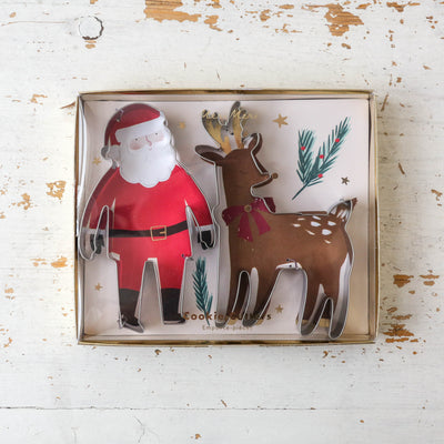 Santa & Reindeer Festive Cookie Cutter Set