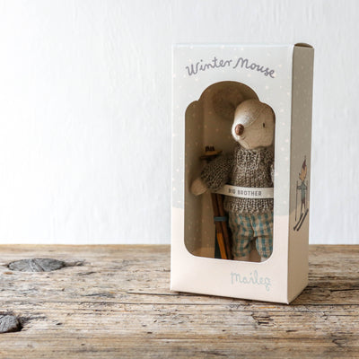 Winter Mice With Ski Set - Big Brother Mouse