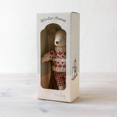 Winter Mice With Ski Set - Mum Mouse