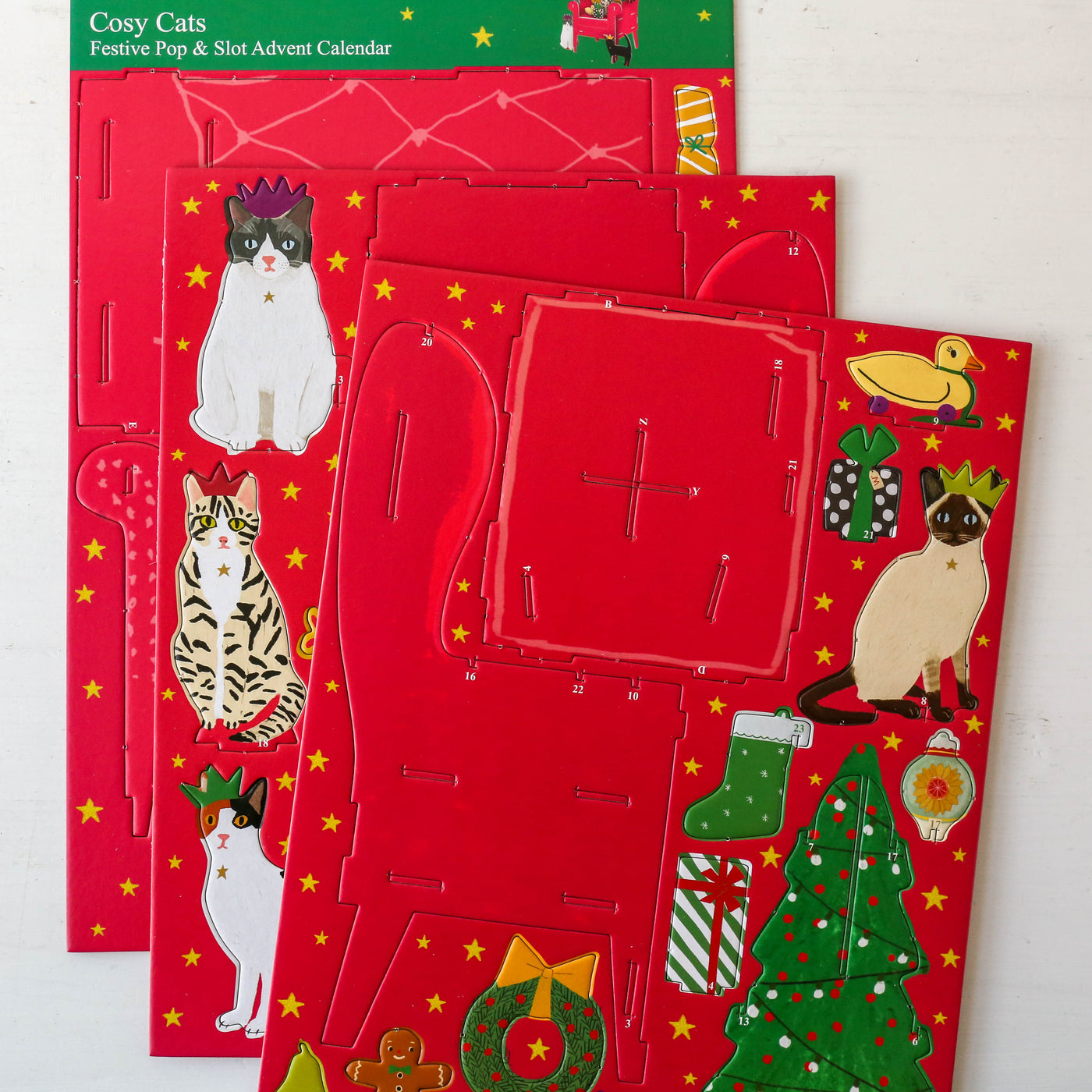 Cosy Cats Slot Together 3D Advent Calendar