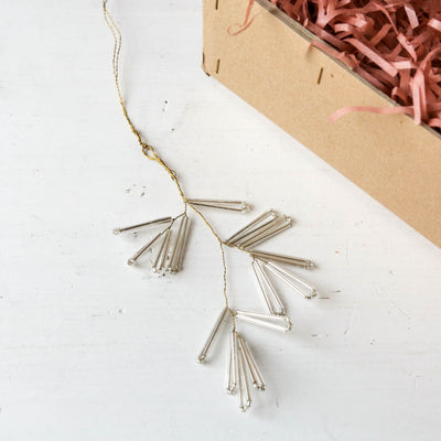 Beaded Glass Hanging Decoration - 14cm