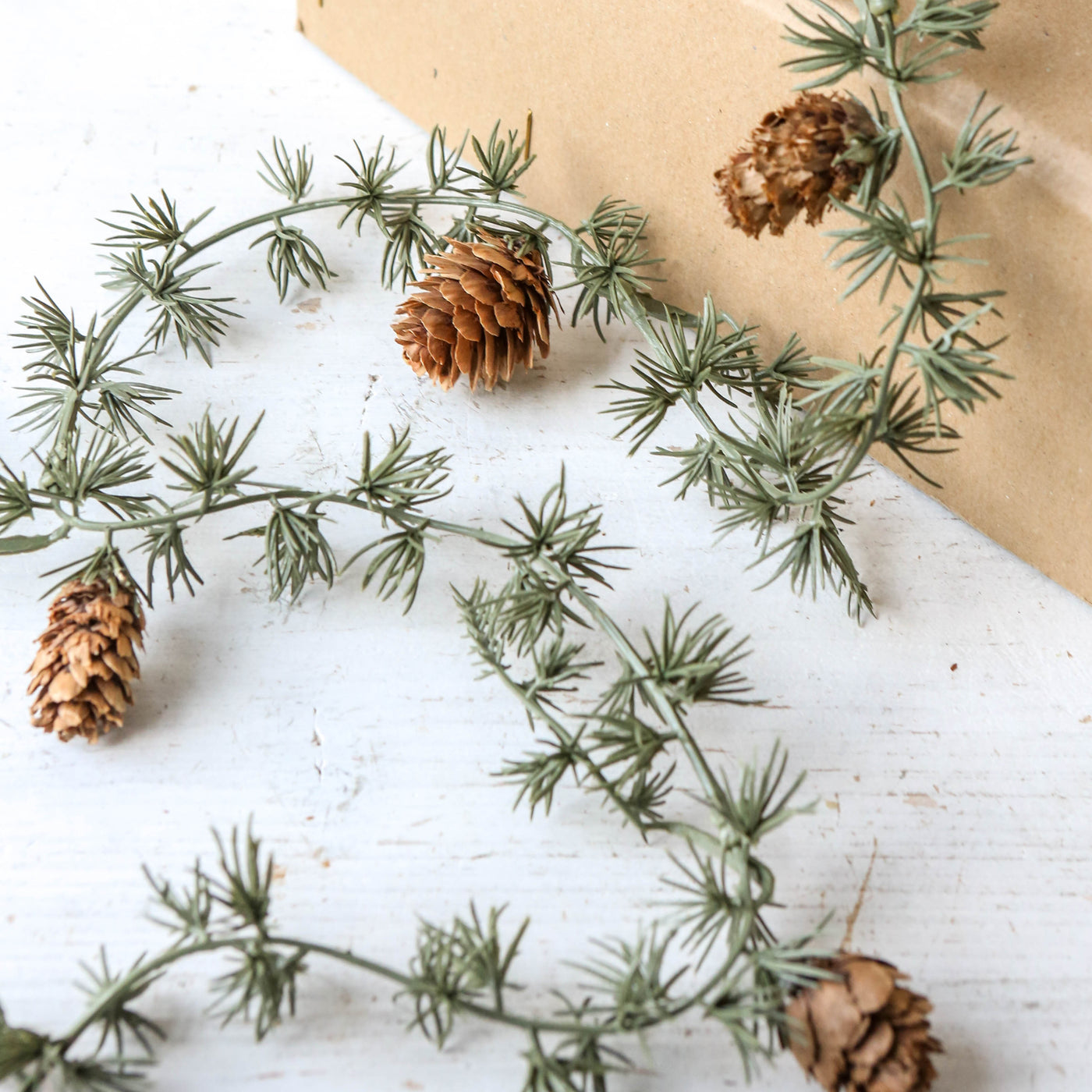 180cm Artificial Cedar Garland with Real Cones