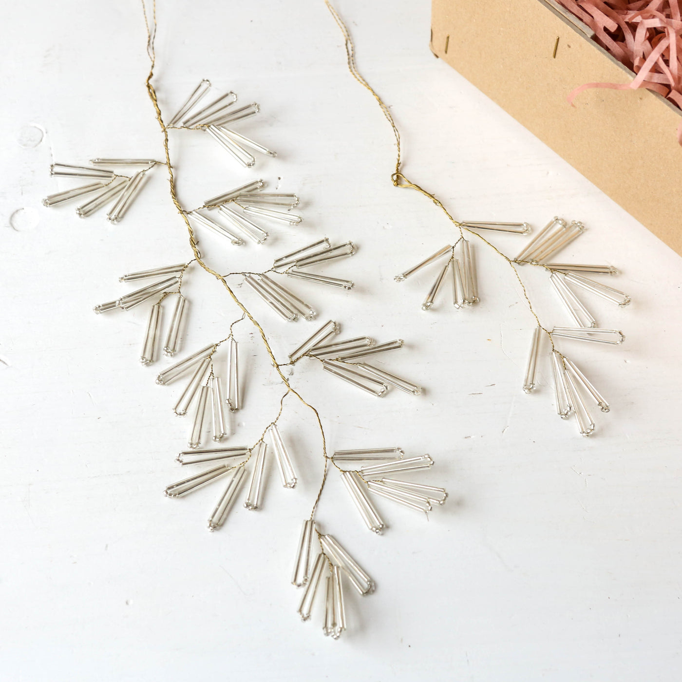 Beaded Glass Hanging Decoration - 28cm