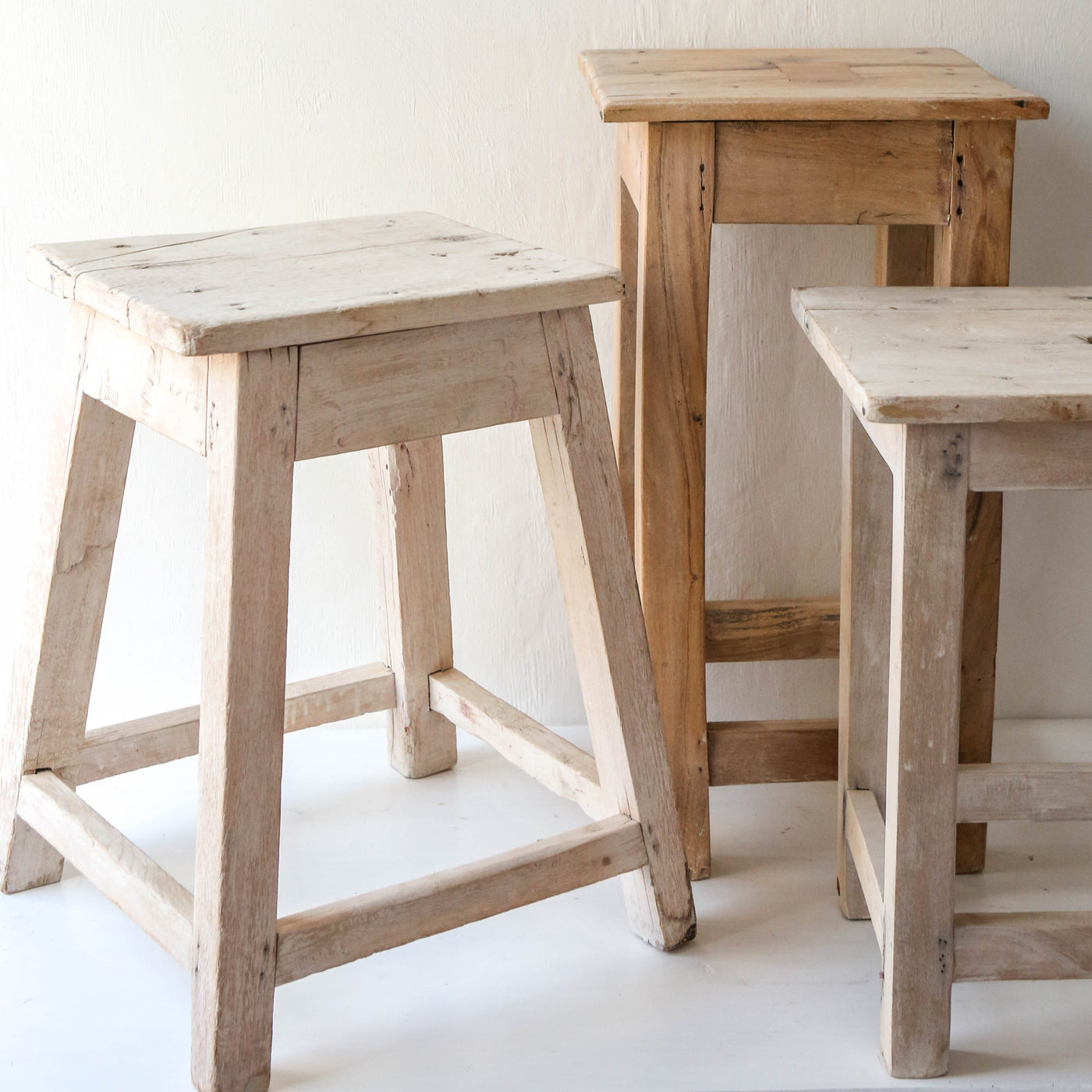 Bleached Wood Plant Stand - LOCAL PICK UP ONLY