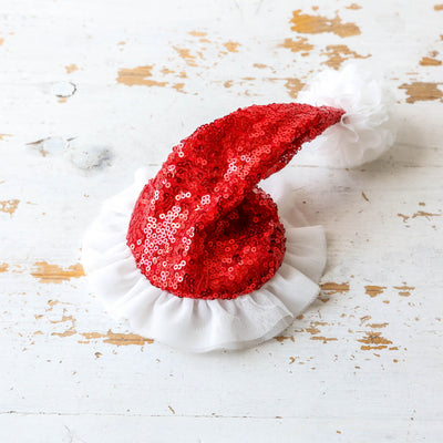 Sequin Santa Hat Hair Clip