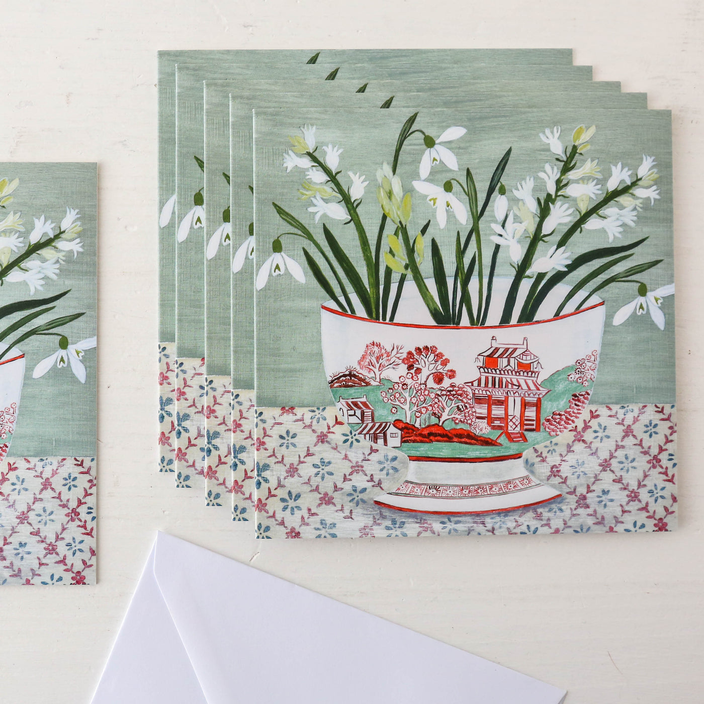 Snowdrops in Bowl of 6 Charity Christmas Cards