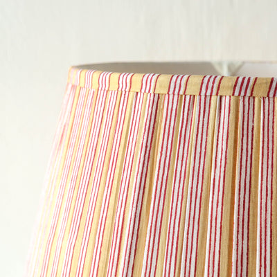 40cm Empire Pleated Lampshade - Butterscotch Stripe