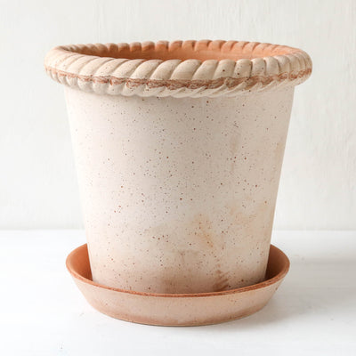 25cm Emilia Plant Pot & Saucer - Rose LOCAL PICK UP ONLY