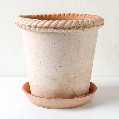 25cm Emilia Plant Pot & Saucer - Rose