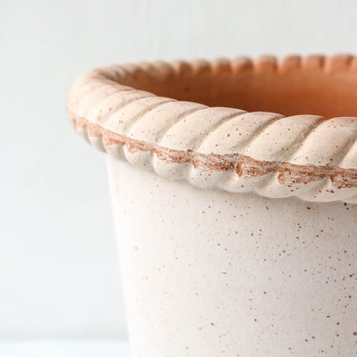 25cm Emilia Plant Pot & Saucer - Rose LOCAL PICK UP ONLY