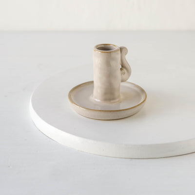 Simple Stoneware Candle Holder