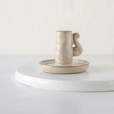 Simple Stoneware Candle Holder