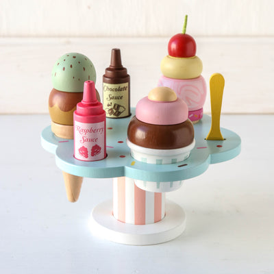 Wooden Ice Cream Stand & Toppings by Le Toy Van