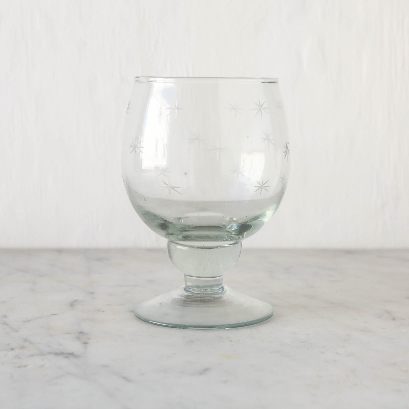 Etched Star Wine Glass - Mini Stars