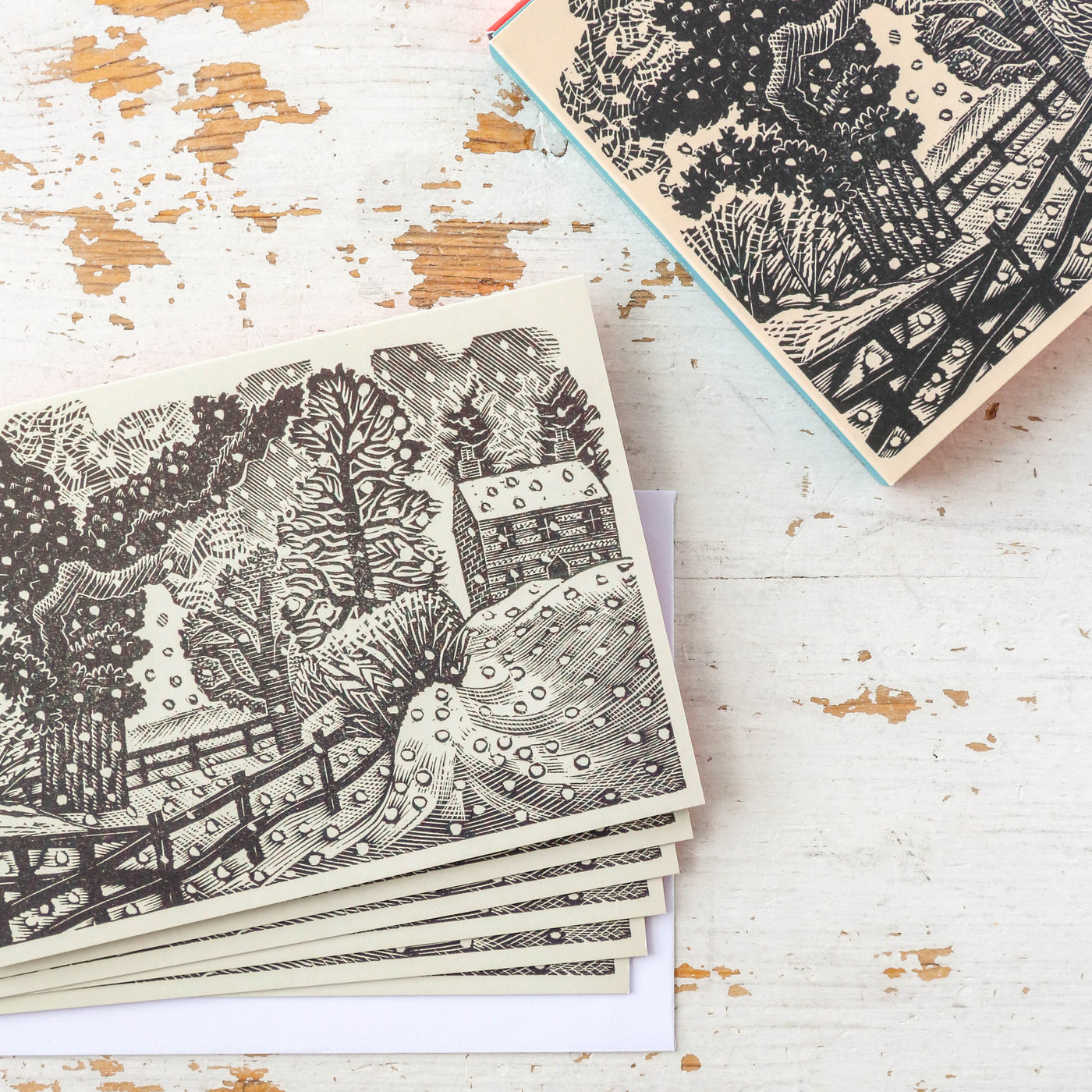 Eric Ravilious 'December Snow' Pack of 10 Christmas Cards