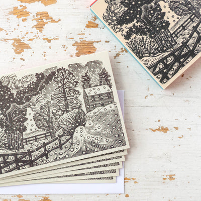 Eric Ravilious 'December Snow' Pack of 10 Christmas Cards