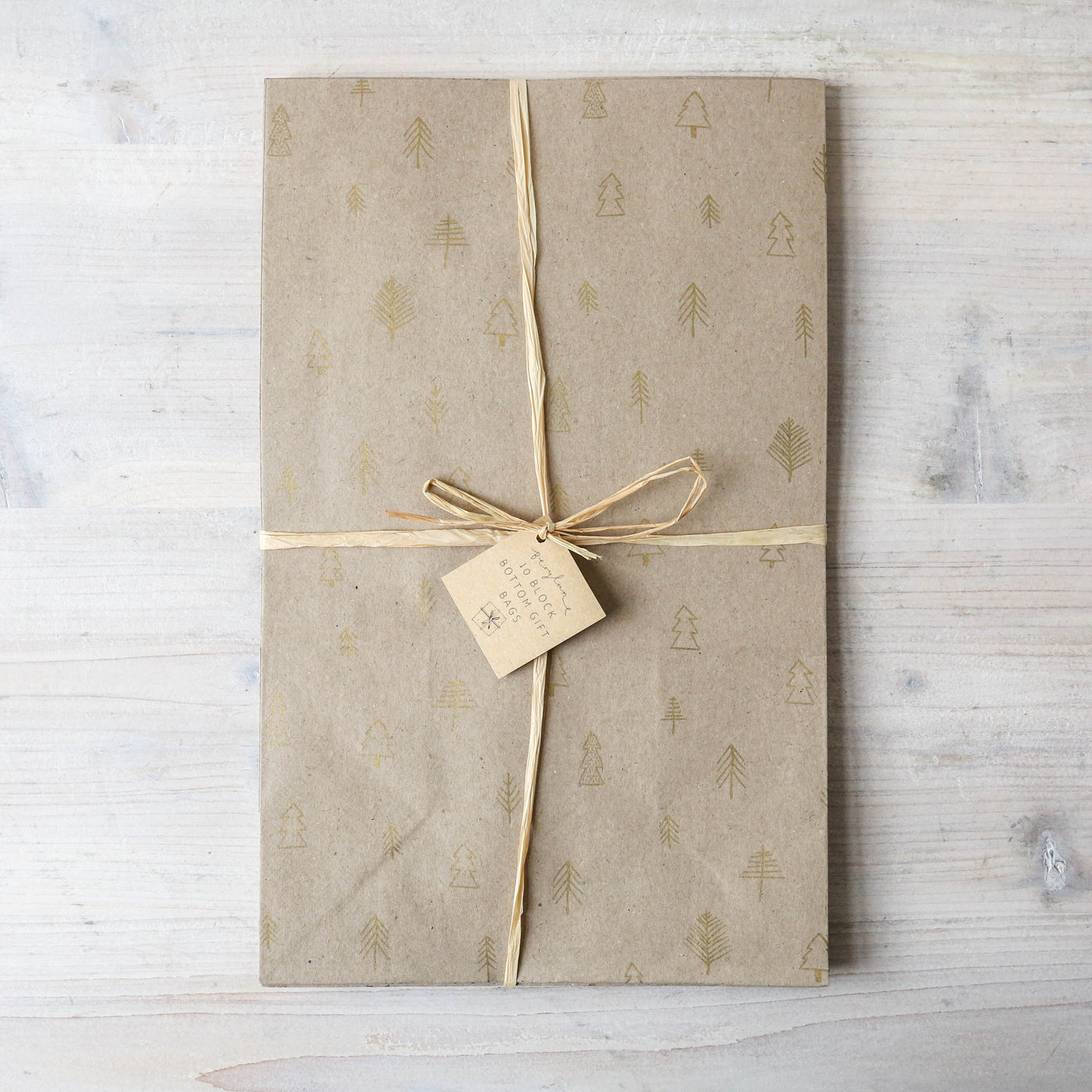 Pack of 10 Golden Forest Gift Bags - Large