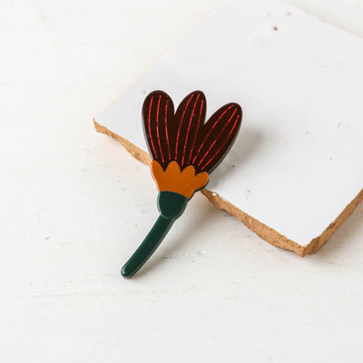 Abstract Tulip Resin Flower Brooch
