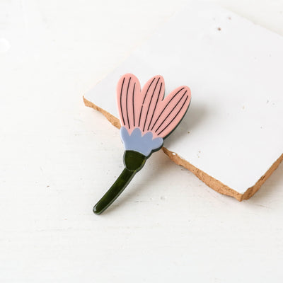 Abstract Tulip Resin Flower Brooch