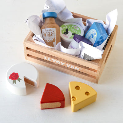 Cheese & Dairy Wooden Market Crate by Le Toy Van