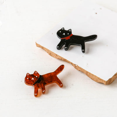 Cute Cat Resin Brooch