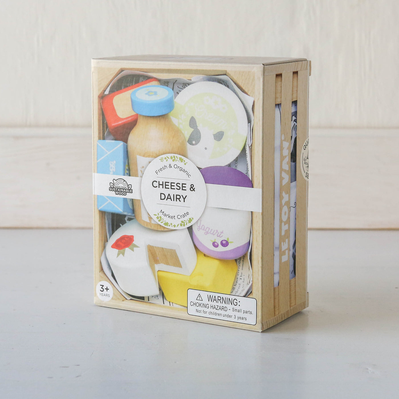 Cheese & Dairy - Wooden Market Crate