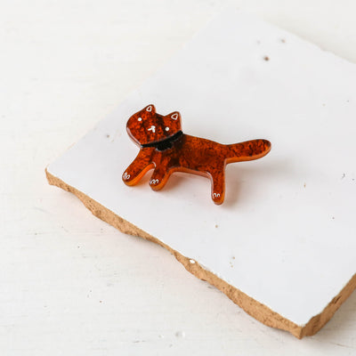 Cute Cat Resin Brooch