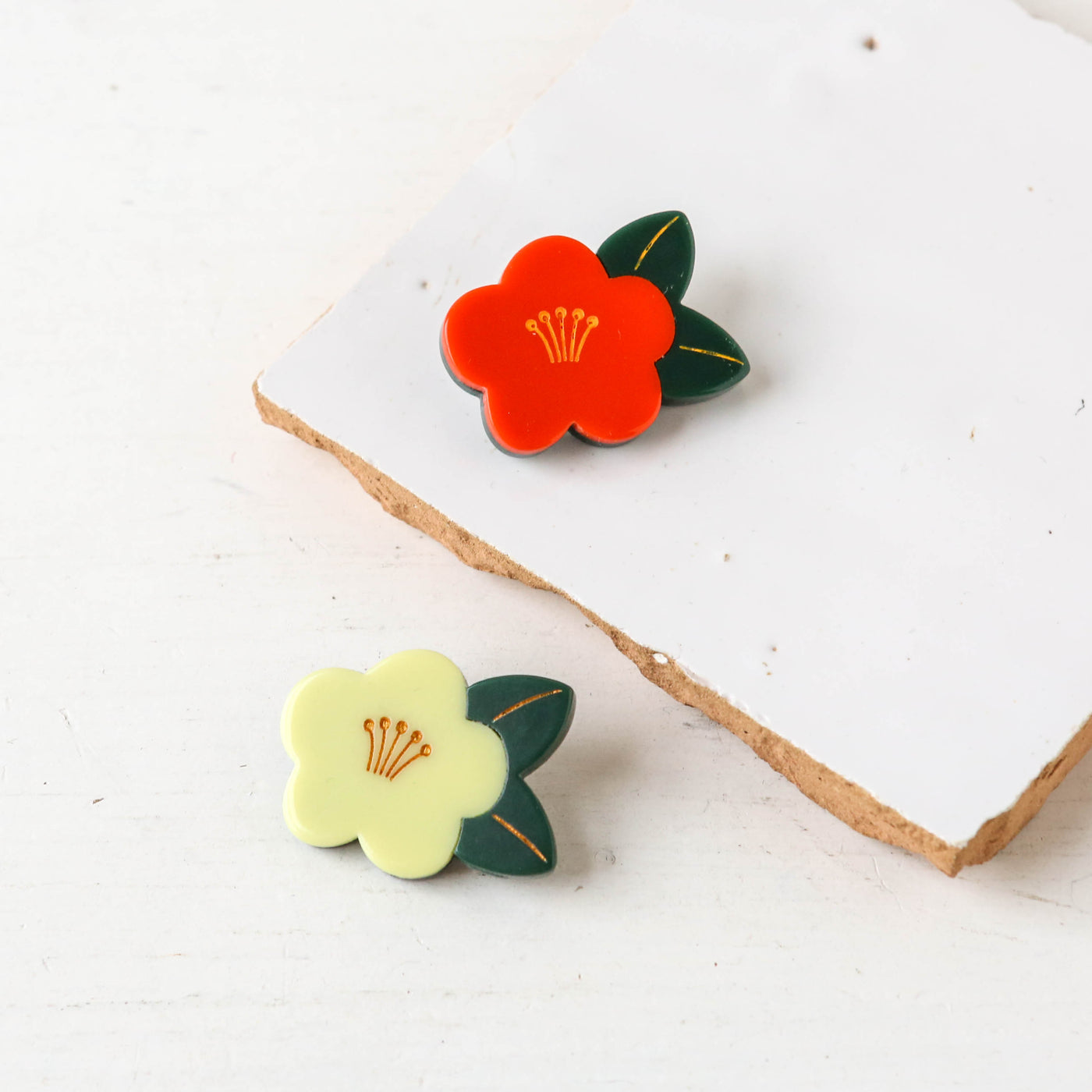 Abstract Primrose Resin Flower Brooch