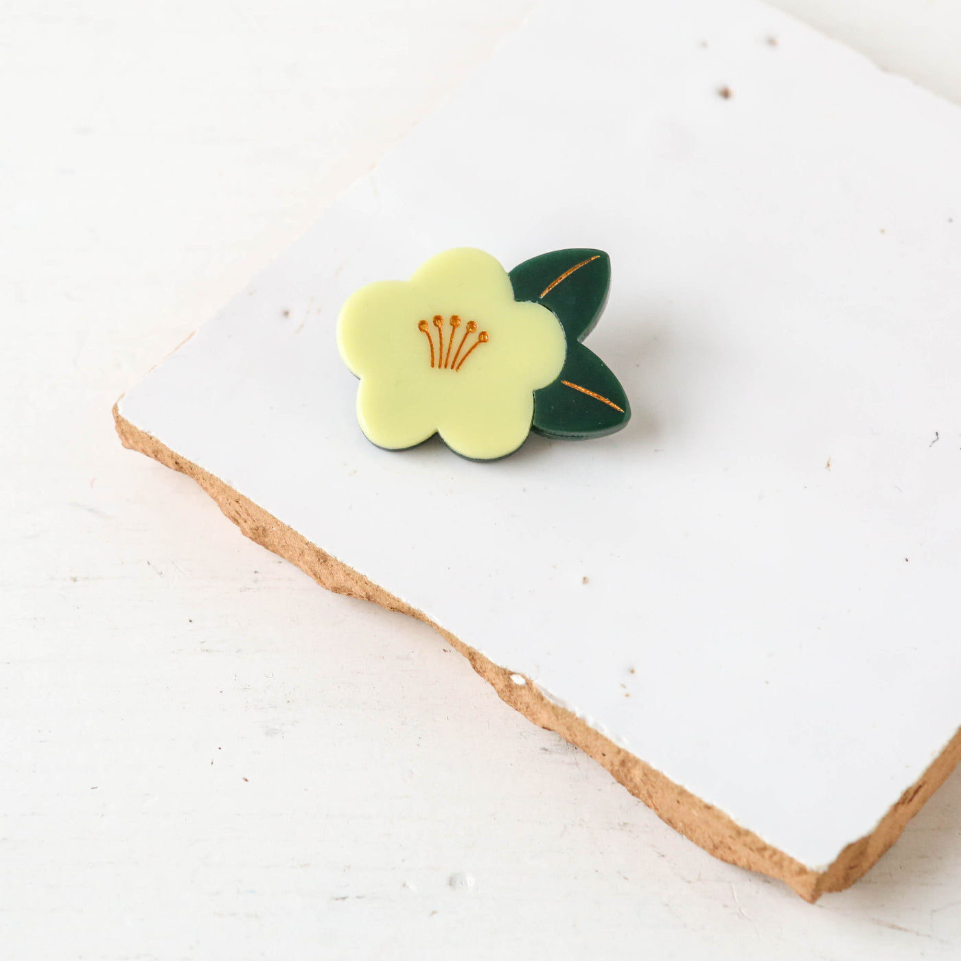 Abstract Primrose Resin Flower Brooch
