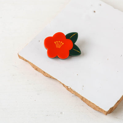 Abstract Primrose Resin Flower Brooch