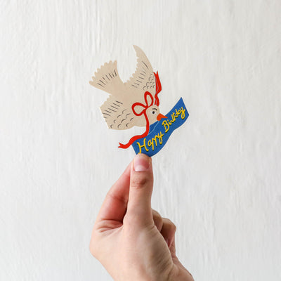 Happy Birthday Bird Mini Cards - Box of 6