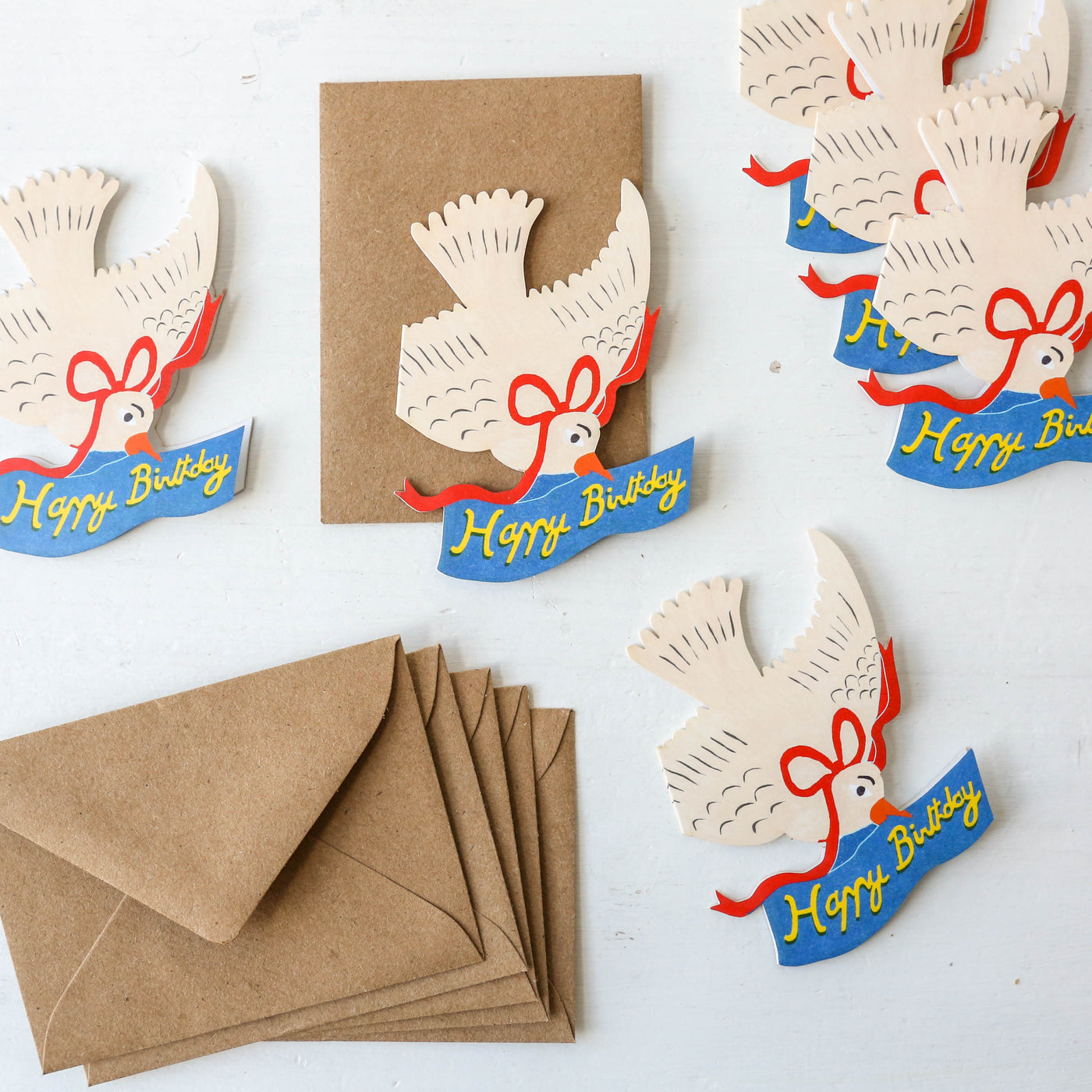 Happy Birthday Bird Mini Cards - Box of 6