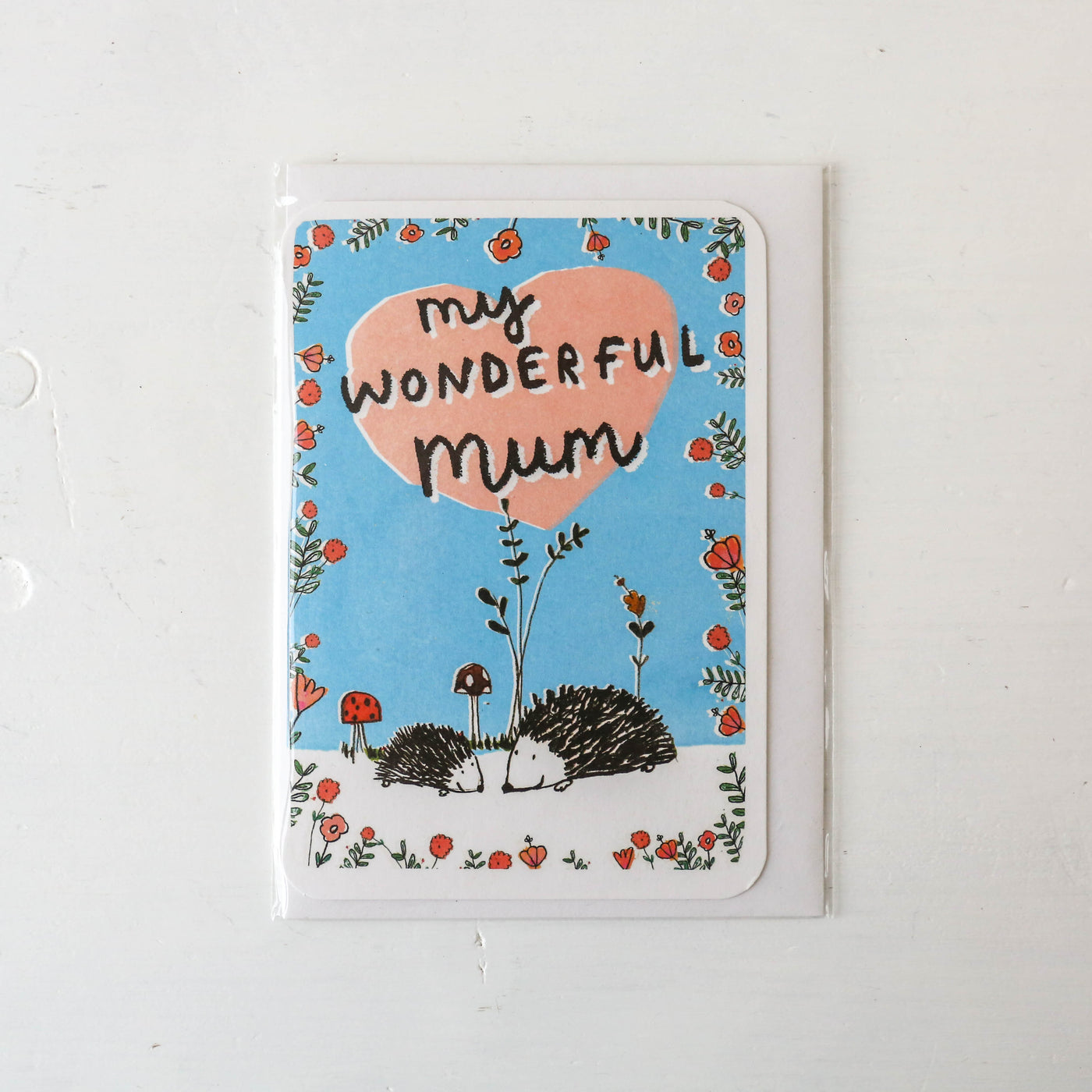 My Wonderful Mum Hedgehog Card
