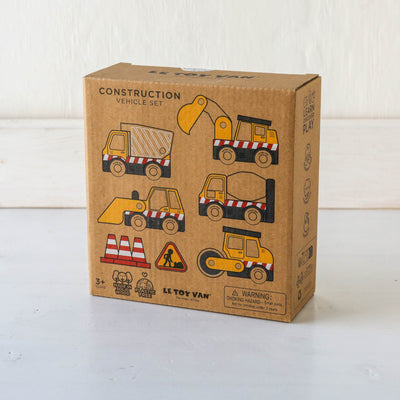 Wooden Construction Toy Trucks & Diggers by Le Toy Van