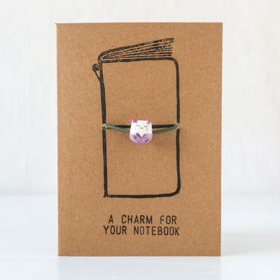 Lucky Cat Ceramic Journal Charm