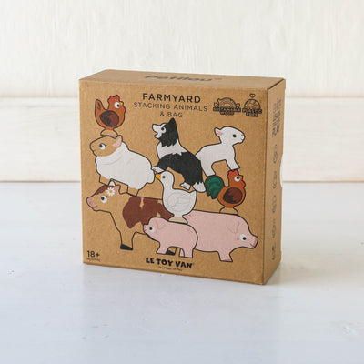 Wooden Farmyard Stacking Animals by Le Toy Van 