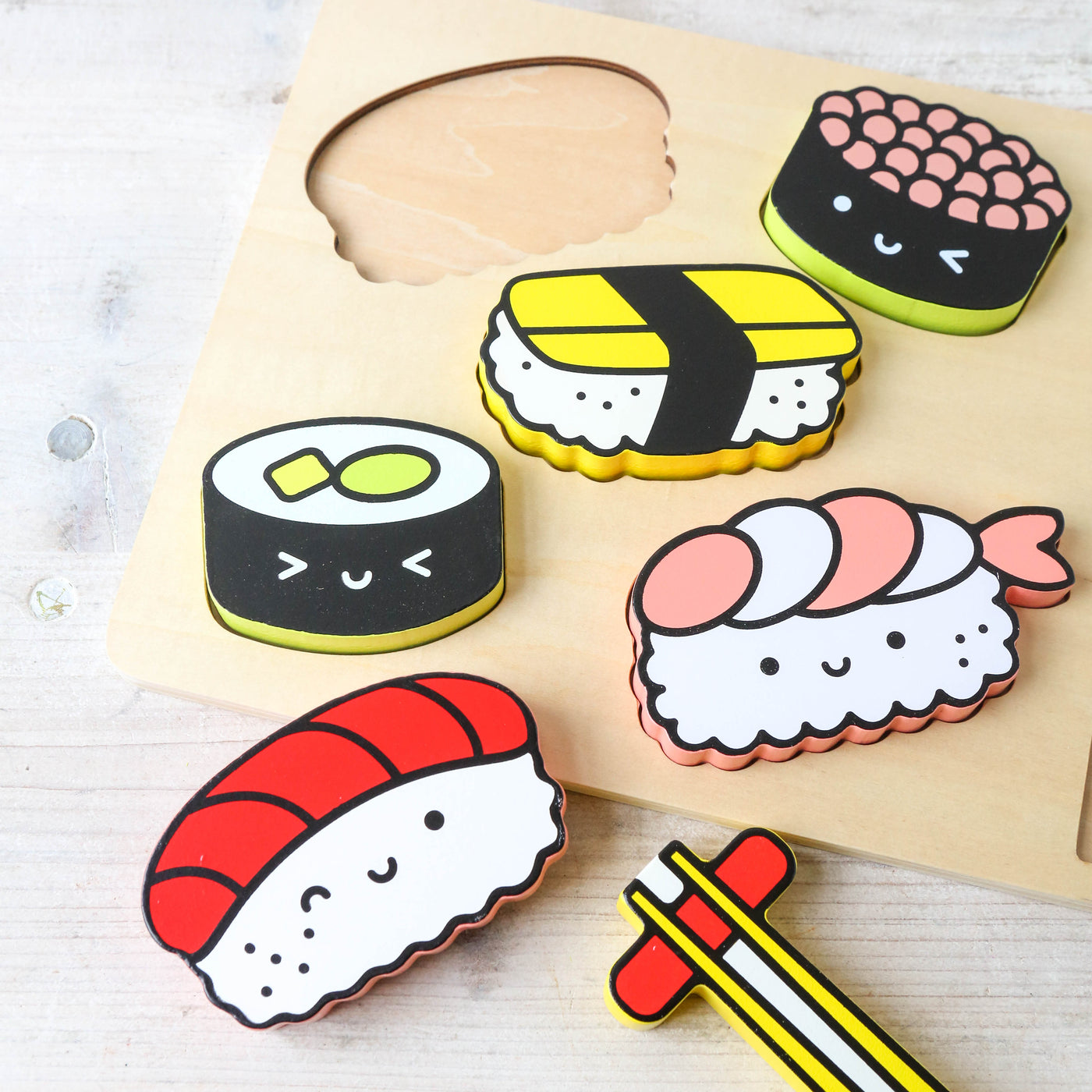 Sushi Friends Wooden Tray Puzzle