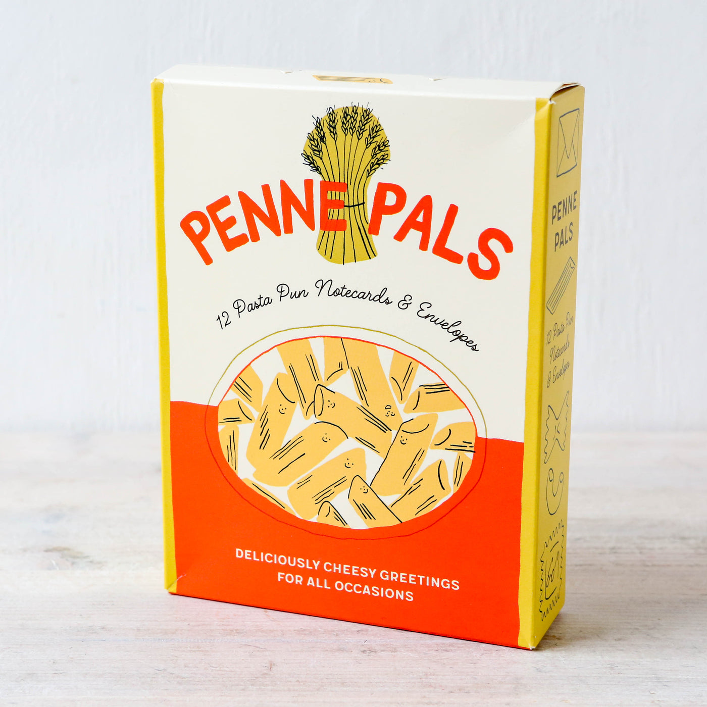 Penne Pals : 12 Pasta Pun Notecards & Envelopes