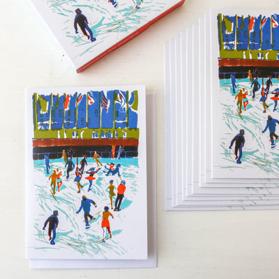 Edwin La Dell, 'Skaters at the Rockefeller Centre' Pack of 10 Christmas Cards