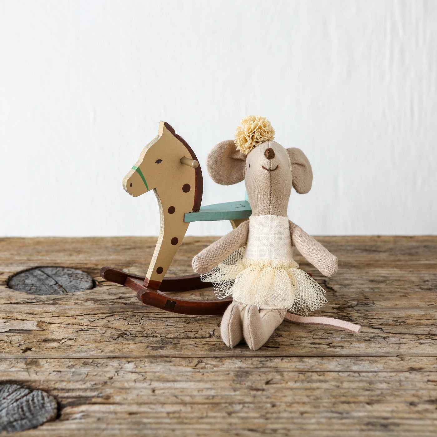 Maileg Mouse Rocking Horse - Spotted