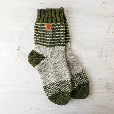 Sofa Socks - Rosslare Moss Knit Large