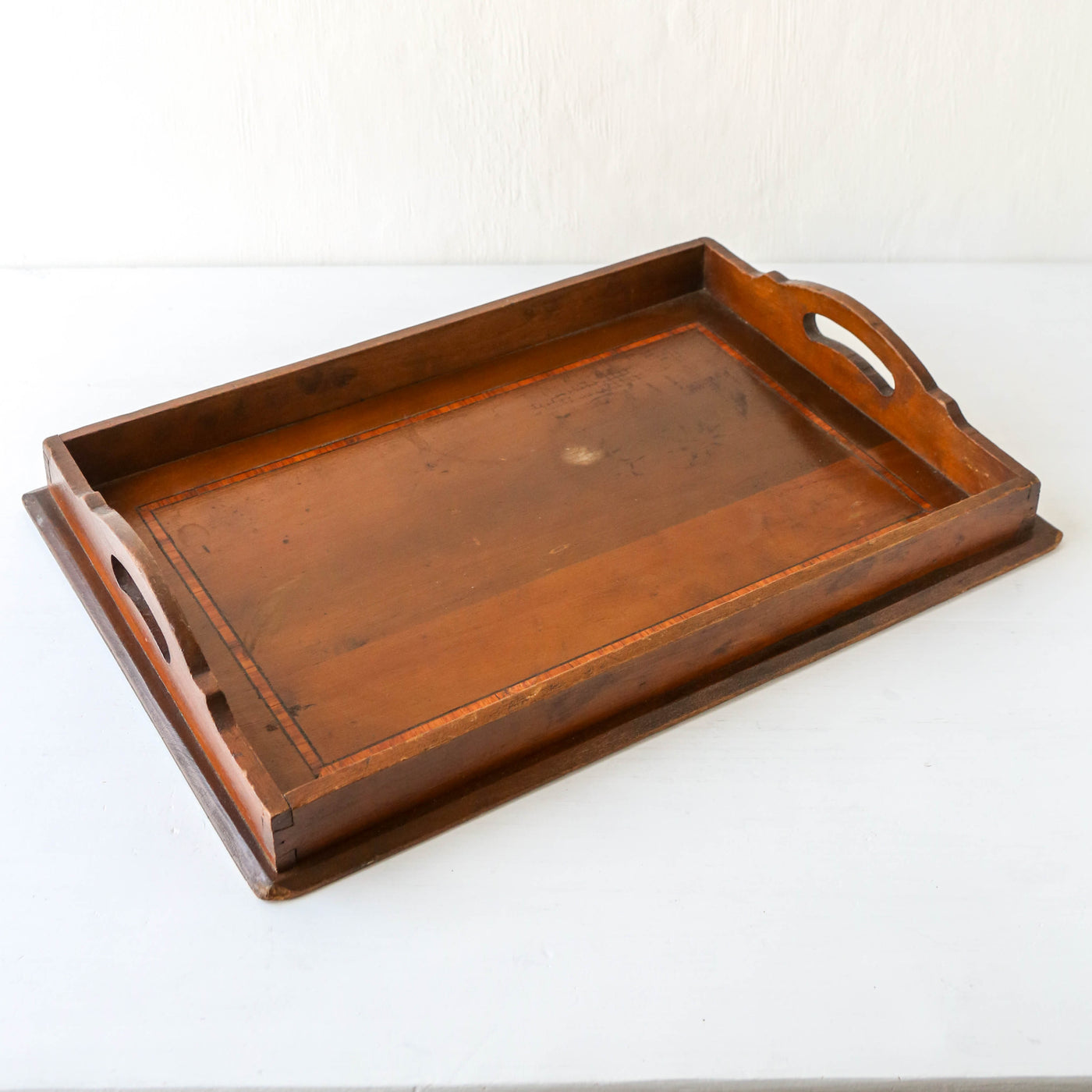 Vintage Handled Tray - Design 1 with Inlay