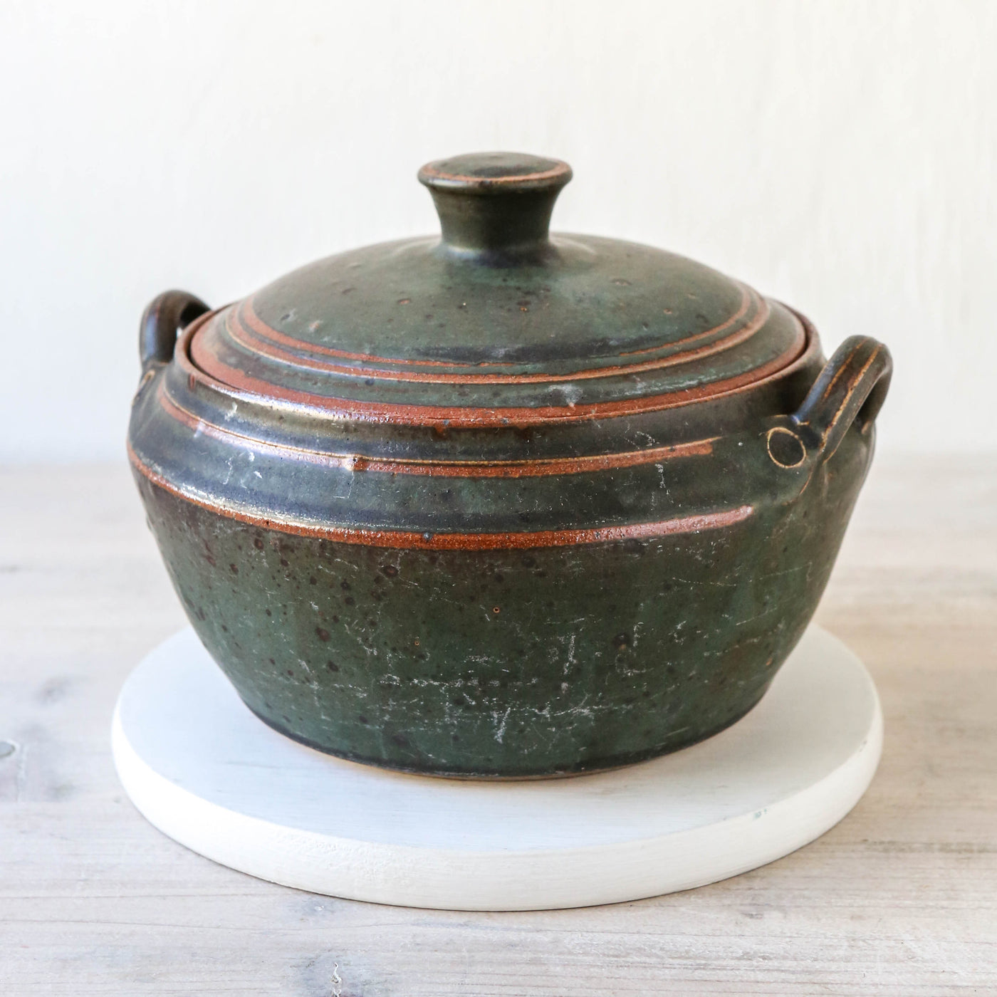 Vintage Stoneware Lidded Pot - Number 1